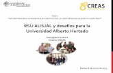 RSU AUSJAL y desafíos para la Universidad Alberto Hurtadocreasfile.uahurtado.cl/Taller a+s 2013.Juan Ignacio... · 2013. 1. 8. · -Taller- “INCORPORANDO APRENDIZAJE SERVICIO EN