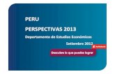 Peru Perspectivas 2013 setiembre 2012...2012/09/30  · PERSPECTIVAS 2013 Departamento de Estudios Económicos Setiembre 2012 RIESGOS INTERNACIONALES Europa ya está en recesión •