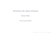 Aritm etica de corbes el.l tiques - UAB Barcelonamat.uab.es/~xarles/corbes eliptiques 2017.pdf · 2017. 6. 5. · I Trobar tots els nombres racionals X i Y tal que Y2 = X3 X. La idea