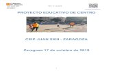 PROYECTO EDUCATIVO DE CENTRO 2019cpjxizar.catedu.es/wp-content/uploads/2019/11/PEC-2019.pdf · 2019. 11. 18. · PROYECTO EDUCATIVO DE CENTRO INTRODUCCIÓN ... Facilitar la atención