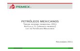 Tercer Informe Trimestral 2011-versión final · 2013. 11. 28. · Presentación Trimestre III/ Año 2011 1 Presentación Petróleos Mexicanos presenta al H. Congreso de la Unión,