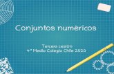 Tercera cesión 4° Medio Colegio Chile 2020...conjuntos: la unión (U) y la intersección (∩) Union: tal como dice su nombre es la unión o mejor dicho combinación de los elementos