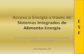 Sistemas Integrados de Alimento-Energía - Gob · 2012. 3. 5. · •Bioelectricidad –aplicación baja, bagazo E S F. Que son Sistemas Integrados de Alimento-Energía E S F Sistemas