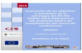 Informe de Evaluación Intermedia 2019 - Melilla · 2019. 11. 5. · Evaluación de los objetivos y resultados de la estrategia del PO FSE Melilla 2014‐2020 para el IAE ampliado