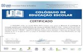 CERTIFICADO COLEE...CERTIFICADO O PPGEE/MEPE certifica que BRENDA O. B. A TEIXEIRA participou como ouvinte do Minicurso: A contribuição da recreação educativa para o desenvolvimento
