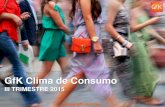 GfK Clima de Consumo - Confederación Española de ......Expectativas sobre la situación económica Septiembre 2015 Fuente: GfK, Comisión de la UE Indicador > +20 Indicador 0