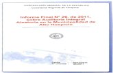 Informe Final N° 26, de 2011, sobre Auditoría Integral ...maho.cl/categorias2015/21-resultados a las auditorias al...IONS CONTRALORIA GENERAL DE LA REPÚBLICA CONTRALORIA REGIONAL