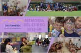 MEMORIA DEL CURSO 2017-18...verano, formación de padres y madres, apoyo psicosocial, acción social… • Voluntariado y prácticas académicas. • Número de niños y familias