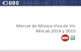 Mercat de Música Viva de Vic MVLab 2014 y 2015 · 2016. 6. 30. · Mercat de Música Viva de Vic. MVLab 2014 i 2015 | 6 Introducción: Tipología de entidad y agrupaciones de categorías