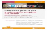 Educación para la paz y celebración conjunta del DENIP · tura en muro), ONCE-Tarragona, “Teler de llum” (Ajuntament de Tarrago-na) y voluntarios del campo de refugiados de
