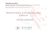Nutrición y Educación Física - UCAVILA€¦ · Módulo: Materia: Nutrición y educación física . En esta asignatura no es necesario adaptar el temario teórico, ya que la plataforma