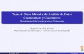 Tema 4: Otros Métodos de Análisis de Datos Cuantitativos y ...matematicas.unex.es/~mvelasco/MIF/Teoria/ancova_rl.pdfTema 4: Otros Métodos de Análisis de Datos Cuantitativos y Cualitativos