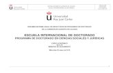 ESCUELA INTERNACIONAL DE DOCTORADO - URJC · escuela internacional de doctorado informe del programa curso 2014-15 . nÚmero de tesis doctorales en proceso de direcciÓno codirecciÓn