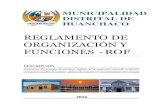 REGLAMENTO DE ORGANIZACIÓN Y FUNCIONES - ROF · 2019. 9. 10. · MUNICIPALIDAD DISTRITAL DE HUANCHACO REGLAMENTO DE ORGANIZACIÓN Y FUNCIONES - ROF DESCRIPCIÓN El presente Reglamento
