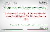 Programa de Coinversión Social Desarrollo Integral ...€¦ · 3.1 Fomento del saneamiento y aprovechamiento racional del agua en beneficio del desarrollo integral de la comunidad.