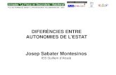 DIFERÈNCIES ENTRE AUTONOMIES DE L’ESTAT Josep ...PLANETAS Y SATÉLITES 4. MÁQUINAS ELECTROMAGNÉTICAS EUSKADI (LOE) 1. CONTENIDOS COMUNES 4. INTERACCIÓN GRAVITATORIA 5. INTERACCIÓN