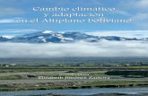 Cambio climático y adaptación...10 cambio climático y adaptación en el altiplano boliviano El equipo estuvo integrado por climatólogos e investigado-res en ciencias de la atmósfera,