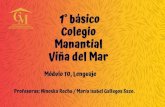 1° básico Colegio Manantial Viña del Mar · 1° básico Colegio Manantial Viña del Mar Módulo 10, Lenguaje Profesoras: Ninoska Rocha / María Isabel Gallegos Sazo.