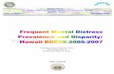 Florentina Reyes-Salvail, M.Sc. Shu Liang, M.B.A. Dung ...Florentina Reyes-Salvail, M.Sc. Shu Liang, M.B.A. Dung-Hanh Nguyen, B.Sc. State of Hawaii . Frequent Mental Distress Prevalence