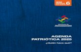 AGENDA PATRIÓTICA 2025...7 PRESENTACIÓN La Agenda Patriótica 2025 plasma en su texto la realidad de Bolivia hoy y la realidad que queremos proyectar para nuestro país el año 2025.