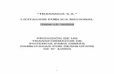 “TRANSNOA S.A.” LICITACION PÚBLICA NACIONALenergia-comision1.gov.ar/licitaciones/TRANSNOA0113/... · 2014. 8. 29. · 3 TRANSNOA S.A. CRONOGRAMA DE LA LICITACIÓN LICITACIÓN
