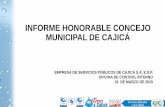 INFORME HONORABLE CONCEJO MUNICIPAL DE CAJICÁ · 2019. 8. 29. · informe honorable concejo municipal de cajicÁ empresa de servicios pÚblicos de cajicÁ s.a. e.s.p. oficina de