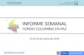 Presentación de PowerPoint€¦ · Ambiente y Desarrollo Sostenible Herencia Colombia BID Préstamo BID Facilidad. INFORME SEMANAL FONDO COLOMBIA EN PAZ No. Informe: 51 25 al 29