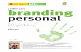 Flyer EOI - Branding Personal (Benissa) · diseña tu estrategia de posicionamiento profesional seminariobranding personal Benissa • or Químico p la Universidad Autónoma de Madrid.