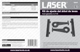 Kit de ajuste del árbol de levas - Laser Tools · 2019. 9. 20. · Kit de ajuste del árbol de levas. Audi gasolina 4.2 V8. • Este kit contiene las herramientas de bloqueo del