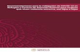 Gobierno de México | Secretaría de Salud · Recomendaciones para Centros de Atención Externa y Refugios..... 4 2. Acciones cotidianas para prevenir la propagación del virus y