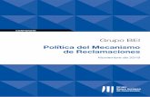 POLÍTICA DEL MECANISMO DE RECLAMACIONES DEL GRUPO BEI€¦ · El Mecanismo de Reclamaciones del Grupo BEI es una herramienta de rendición de cuentas pública y forma parte del marco