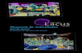Memoria de Actividades 2016-2017 - Fundación Lacus Aragón · 2017. 9. 10. · ! 2! Fundación Lacus Aragón (antes Talita Aragón) fue constituida en escritura número 6339, de