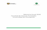 Memoria Anual 2018 Facultad de Ciencias Forestales ...memoria2018.udec.cl/pdfs/csforestales.pdf · iii Tabla de Contenido 1. Equipo humano..... 1