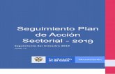 Seguimiento Plan de Acción Sectorial - 2019€¦ · Seguimiento 3er trimestre 2019 INTRODUCCIÓN El Plan Estratégico para las diez Entidades Adscritas y Vinculadas del Ministerio