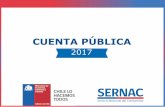 CUENTA PÚBLICA - Sernac · 01 Cuenta Pública Participativa Conversatorios v Informe 2017 Participación. Modernización Ciudadano al Centro Protección Educación e Información
