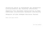 Axencia para a Calidade do Sistema Universitario de ...In April 2014 the Axencia para a Calidade do Sistema Universitario de Galicia (the Agency for Quality Assurance in the Galician