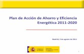 Plan de Acción de Ahorro y Eficiencia Energética 2011-2020 · Percepción de los ciudadanos del ahorro energético 4. Plan de Acción 2011 ... Plan de Acción de Ahorro y Eficiencia