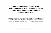INFORME DE LA AUDIENCIA PÚBLICA DE RENDICIÓNDE CUENTAS.hospitaldeconcordia.gov.co/wp-content/uploads/2017/12/4.-INFORM… · gestión; la Empresa Social del Estado Hospital San