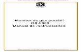 Monitor de gas portátil GX-2009 Manual instrucciones · Medidor concentración de varios gases digital portátil Gx-2009 Rki manual español ... • Adaptador para la toma de muestras