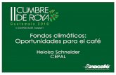 Fondos climáticos: Oportunidades para el café Schn… · Heloisa Schneider CEPAL. Algunos antecedentes • La roya está atacando las plantaciones de café ... 34 20 36 Eficiencia