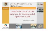 Sesión Ordinaria 183 - gob.mx Informe 183.pdfrecursos interinstitucionales en los ámbitos federal, estatal y municipal, así como el fomento de ... • Convenios de colaboración