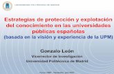 Estrategias de protección y explotación del conocimiento en ......Curso UIMP . Santander, julio 2007 Estrategias de protección y explotación del conocimiento en las universidades