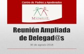Reunión Ampliada de Delegad@s - Colegio Madrigal...Reunión de Delegad@s / CPA Colegio Madrigal / 30 de agosto de 2018 2. CUENTA DE GESTIÓN CPA Desarrollo y organización Fondo Becas