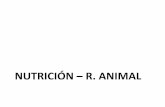 NUTRICIÓN R. ANIMAL - WordPress.com€¦ · • La nutrición es el conjunto de procesos mediante los cuales los seres vivos incorporan del medio, transforman y utilizan las sustancias