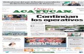 NòMERO 6134 Contin an los operativos - Diario de Acayucandiarioacayucan.com/hemeroteca/2019-05-18.pdf · 2019. 6. 12. · altura de la caseta de Sayu-la de Alem n, para exigir sean