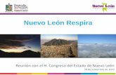 Nuevo León Respira• Desarrollo de una campaña intensiva de pavimentación de calles y avenidas para reducir emisiones de partículas en el AMM (Ley de Pavimentos) • Programa