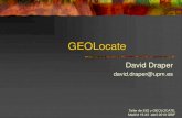 GEOLocate - gbif.es€¦ · GEOLocate David Draper david.draper@upm.es Taller de SIG y GEOLOCATE, Madrid 19-23 -abril 2010 GBIF