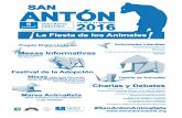 San anton cartel - Madrid · SAN ANTÓN 201615,16 y 17 ENERO La Fiesta de los Animales Mesas Informativas Charlas y Debates Festival de la Adopción Marea Animalista Actividades Infantiles