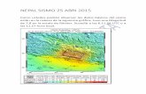 NEPAL SISMO 25 A RI 2015 · NEPAL SISMO 25 A RI 2015 Como ustedes podrán observar los datos básicos del sismo están en la cabeza de la siguiente gráfica, tuvo una Magnitud