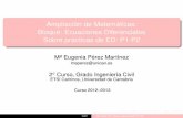 Ampliación de Matemáticas: Bloque: Ecuaciones ......crecimiento de las soluciones MEP AM / GIC/ UC / Sobre prácticas ED- P1-P2 ED / GIC / UC / 12-13 Title Ampliación de Matemáticas: